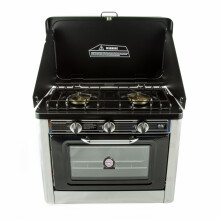 NJ CO-01 Camping Gas Oven -2 Burner Portable Stove Outdoor Cooker LPG