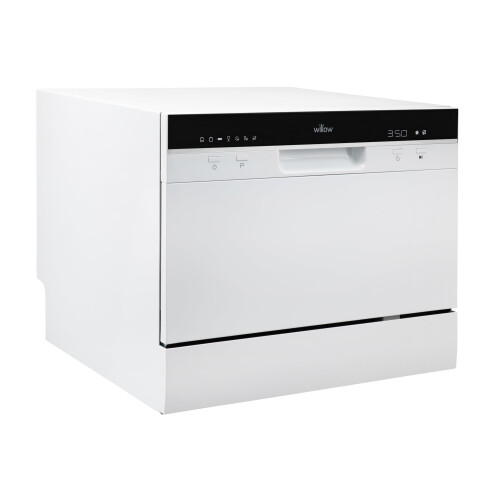 Willow Appliances Willow WTTD6W 55cm Tabletop Dishwasher with 6 Place Settings, 7 Programmes, 2