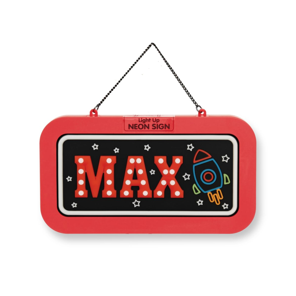 Light Pre-Personalised -Up Neon Bedroom Name Sign - Max