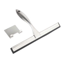 Raclette de douche tout usage, adaptée aux portes de douche, salles de bains, fenêtres et vitres de voiture – acier inoxydable,