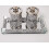 Crushed Crystal Salt Pepper Jars & Plate 39x18Cm 1