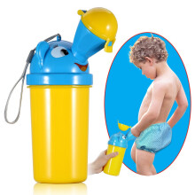 Portable Baby Kids Potty Urinal Emergency Toilet for Camping and Car Travel, Yellow Potty Training Urinal for Toddlers
