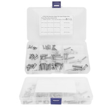 Vielseitiges 60-tlg. Clevis-Pin-Set – Edelstahl Inklusive praktischem Kunststoffkasten