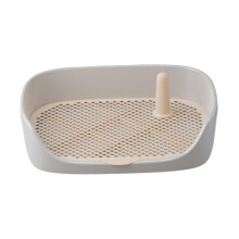 Dog Toilet Training Potty Tray 40 x 30 x 11 cm Grey, Indoor Pet Potty Trainer for Small and Medium Dogs