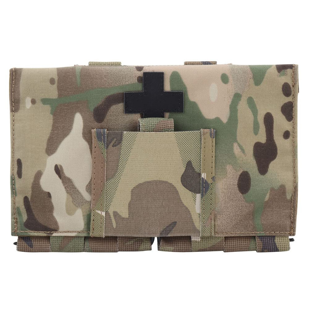 Tactical Medical Molle IFAK First Aid Bag Green CP 600D Nylon Belt Medical Kit for Outdoor and Emergency Use
