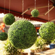 Artificial Plant Topiary Ball 4.72 Inch UV Resistant Boxwood Hanging Balls for Outdoor Porch Patio Garden Decor