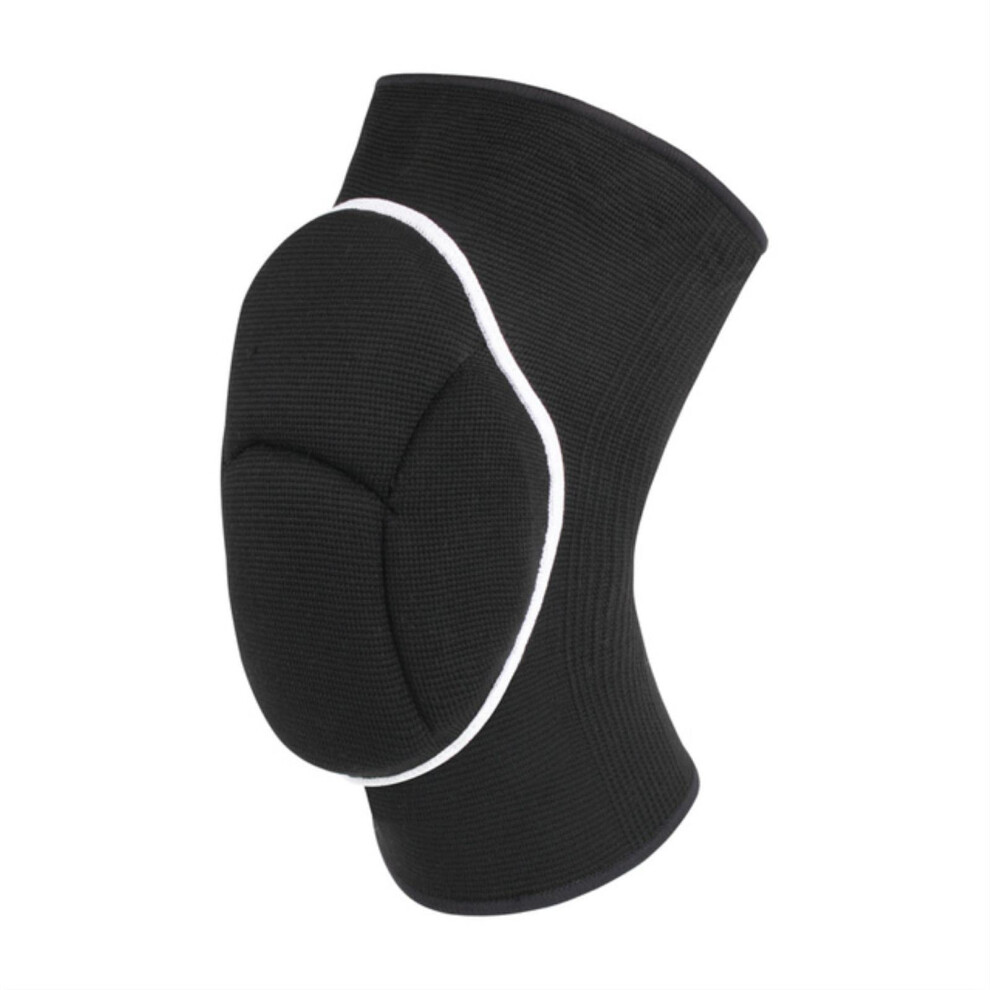 Knee Pads 1 Pair Thick Sponge Non-Slip Anti-Collision Sports Knee Pads for Football Volleyball Size L Black White