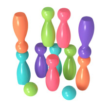 Children's Bowling Set for Kids, Indoor Outdoor Bowling Game for Boys and Girls, 10 Colorful Pins for Early Development Fun