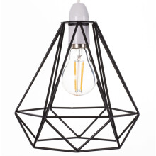 Giggi Black Ceiling Light Wire Basket Metal Basket Pendant Lighting Ceiling Light Shade, Ceiling Fitting Light & Industrial Style Light for Indoor Pe