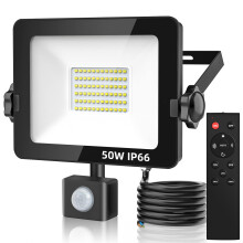 Aomeya Motion Sensor Outdoor Security Light, 50W 4750 Lumen LED Floodlights with PIR Sensor, IP66 Waterproof Motion Sensor Outdoor Wall Light with Re