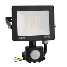 Lepro Security Lights Outdoor Motion Sensor, 20W 2000 Lumen PIR Lights, IP65 Waterproof Motion Sensor Flood Light, Ultra Thin Garden Security Light f