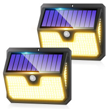 Outdoor Solar Lights Motion Sensor - 238 LED Solar Powered Security Light 3 Modes 270 Wide Angle IP65 Waterproof Outside Solar Pir Wall Lighting for