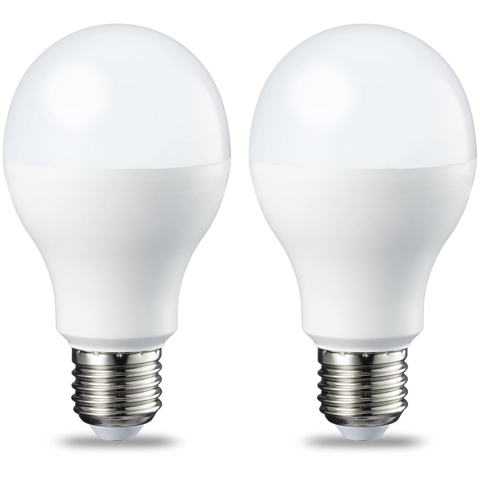 Amazon Basics LED Bulbs, Edison Screw Thread E27, 13W (Equivalent to 100W Bulb), Cool White, not dimmable, Pack of 2