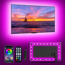 MATICOD LED Lights for TV, 3M TV Lights for 32-43in TVs, Music Sync Color Changing RGB TV Backlight with Remote and APP Control USB Led Strip Light f