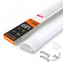 paul russells 6ft LED Batten, Ceiling Fitting Tube Light, 4000K Cool White, 60W, 6600 Lumens, Light for Office, Bathroom, Kitchen, Garage, Warehouse
