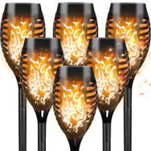 CNMTCCO Solar Lights Outdoor Garden, 6 Pack Solar Flickering Dancing Flame Lights, Waterproof SolarTorch Light Landscape Lighting for Garden Patio Pa