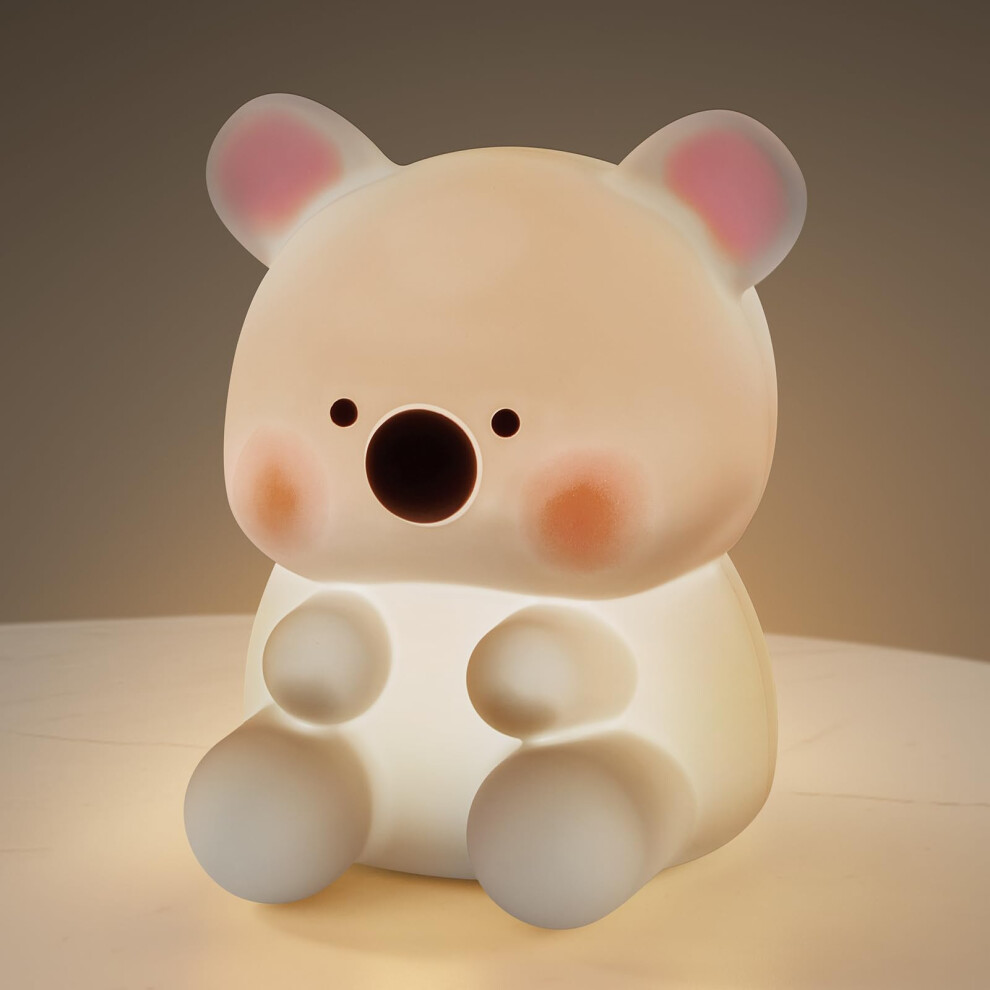 G Keni Night Light for Kids - 2 Level Dimmable LED Bedside Lamp | Rechargeable Baby Night Light with Timer, Portable Silicone Nursery Light for Toddl