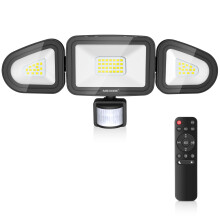 MEIKEE 42W Security Lights Outdoor Motion Sensor 3600LM 6500K Daylight White PIR Floodlights Outdoor 4 Modes Timing with Remote Control IP66 Waterpro
