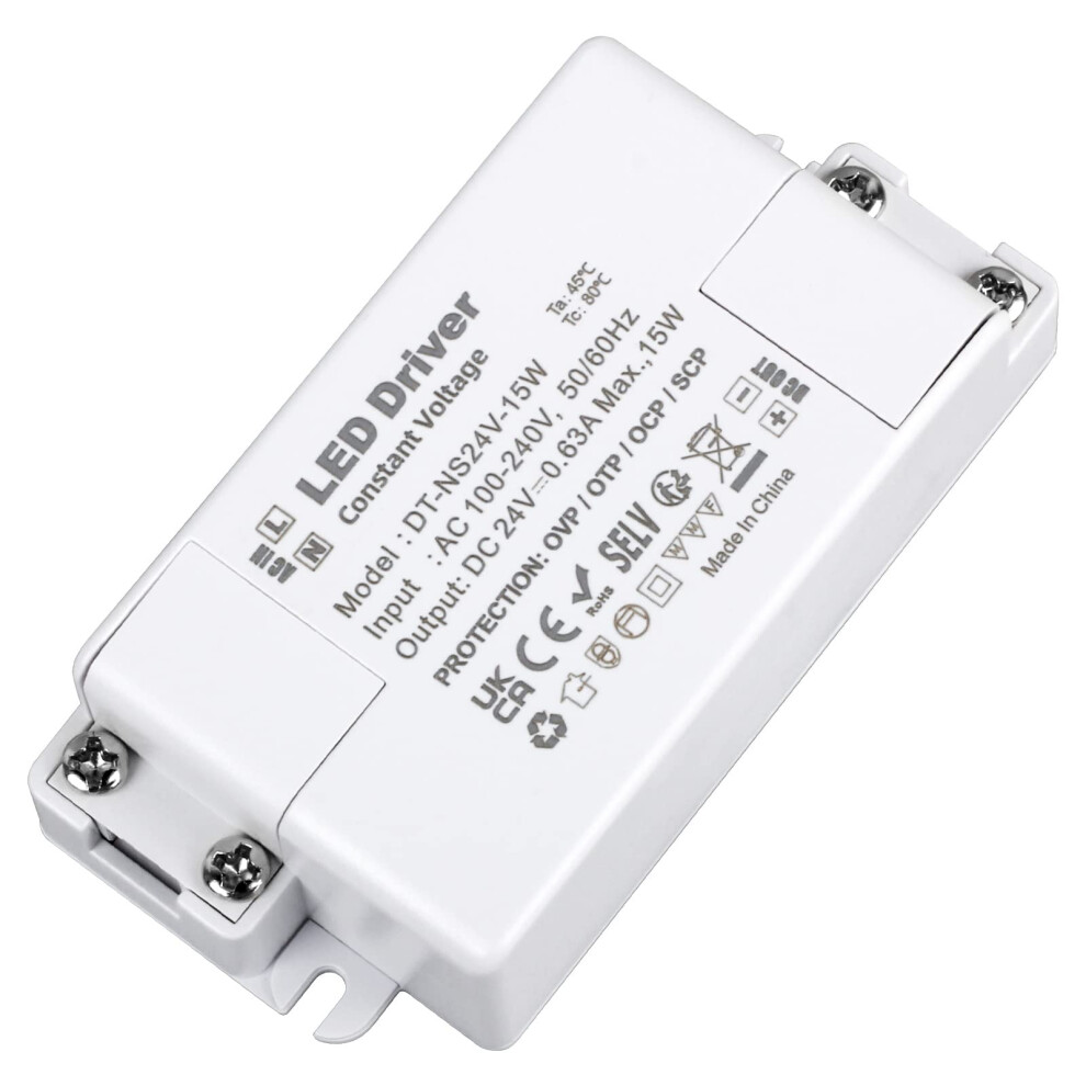 Photos - Other Electrical Equipment VARICART 24V LED Driver 15W Power Supply 0.625A, AC 240 to 24 Volt DC Transformer, Constant Voltage Switching PSU Adaptor, L