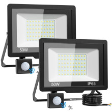 vighep Security Lights Outdoor Motion Sensor - 50W Ultra-Bright Pir Led Lights Outside Mains Powered - Ip65 Waterproof Floodlights for Garden Garage