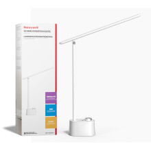 Honeywell Upgraded LED Desk Lamp - H01 Pro Sunturalux Foldable Desk Light with USB A+C Charging Port, 3 Color Modes Dimmable Table Lamp for Home Off