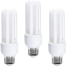 3 Pack Energy Saving 11W, 11W=60W E27 ES CFL Light Bulbs, Edison Screw CFL Light Bulbs, Compact Fluorescent Light Bulb, Daylight 6400K