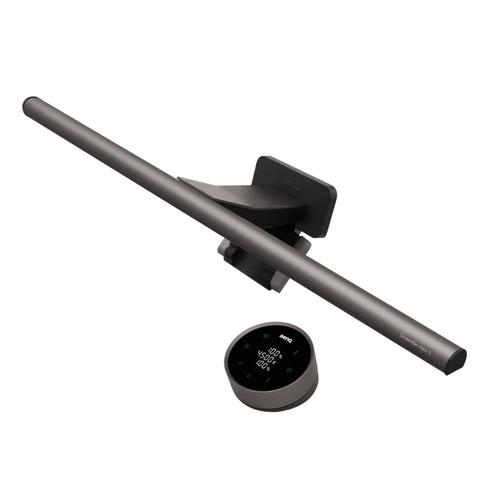 BenQ ScreenBar Halo 2 LED Monitor Light Bar, Wireless Controller, Adjustable Brightness and Colour Temperature, Eye-Care Light Bar, No Screen Glare,-image-OPC-PK55NKS-NEW