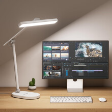 Honeywell LED Desk Lamp for Home Office - H4 Sunturalux Eye-Caring Desk Light, 14W Dimmable Table Lamp with 3 Color Modes, 5 Brightness Levels, Auto