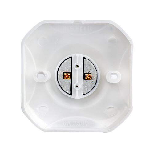 E27 Screw Light Bulb Socket Holder, ES Lamp Holder Base, Edison Screw E27 Wall Socket, Ceiling Light Fitting, AC 220-250V, White, 2pcs 1