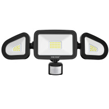 MEIKEE 42W Led Security Lights with Motion Sensor Black PIR Floodlights Outdoor Lights IP66 Waterproof 6500K 180 Adjustable Garden Light for Garage