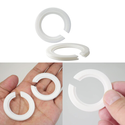 LIAMGUS 6 PCS lampshade Reducer Ring, E27 to E14 Lampshade Reducer Ring, Light Shade Adapter Ring, Plastic Lamp Shade Ring Converter, for Support Lam 2