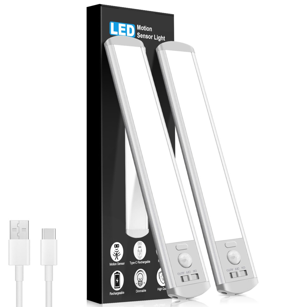 Under Cabinet Kitchen S,2 Pack Of 6500K Motion Sensor S Indoor Dimmable Cupboard 2000Mah Rechargeable Wardrobe S With Magnetic S Light 76827662