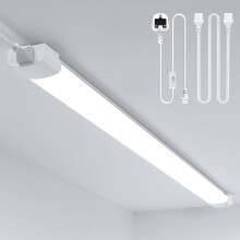 Amdelne 6000k Led Batten Light, 5FT 150CM, 45W Plug in Wall Led Batten Light Daylight, IP65 Plug in Ceiling Light Strip for Garage, Office, Bedroom,