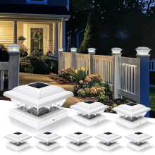 Solpex Solar Post Lights, IP65 Waterproof Solar Lights Outdoor Garden Post Lamp, for 55 44 3.53.5 inch/ 1313 1010 99 cm Patio Fence Deck Wooden