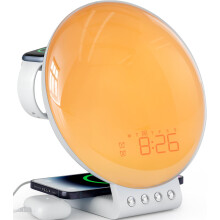 Dekala FullView Smart Wake-Up Light Alarm Clock with Sunrise & Sunset Simulation, App Control, Dual Alarm, Snooze, Multicolour Mood Light, Wireless C