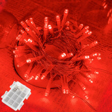 BOLWEO Red Fairy Llights, 3m 30LED Halloween String Lights IP65 Waterproof with Timer Function, Indoor and Outdoor Fairy Lights for Christmas Tree,Be