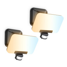 OREiN Security Lights Outdoor Motion Sensor, 24W Warm/Nature/Cool White Adjustable 2800 Lumen PIR Motion Sensor Floodlight, IP65 Waterproof, Outside