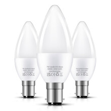Small Bayonet Light Bulb 60W, LED B15 Candle Bulb Small Bayonet Cap Warm White 3000K, 7W 600LM Frosted C35 SBC Energy Saving Lightbulbs, Non-Dimmable