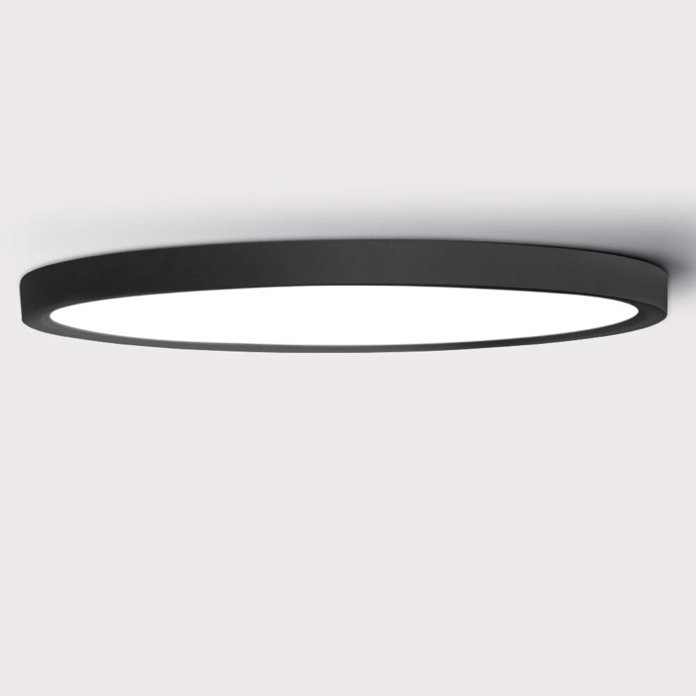LVL LED Ceiling Light Black Shell 18W 1650lm Natural White 4000K Round D23cm Modern Surface Mount Ceiling Lamp for Living Room Hallway Kitchen Bedroo-image-OPC-PK55Q5B-NEW