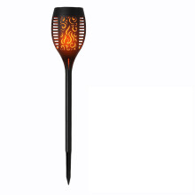 Status Brisbane Outdoor Dancing Flame Solar Light / 12 Centimeter Diameter with 51 LEDs / 72 Black Plastic Stake/Rechargeable Battery Included [Energ
