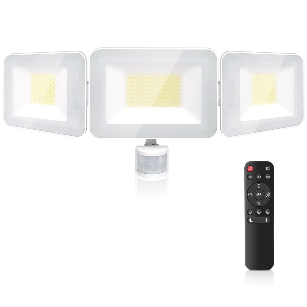 MEIHUA 100W Security Lights Outdoor Motion Sensor with Remote Control, 9600LM PIR Security Light, IP66 6500K Motion Sensor Lights Outdoor with 3 Adju-image-OPC-PK55QMH-NEW