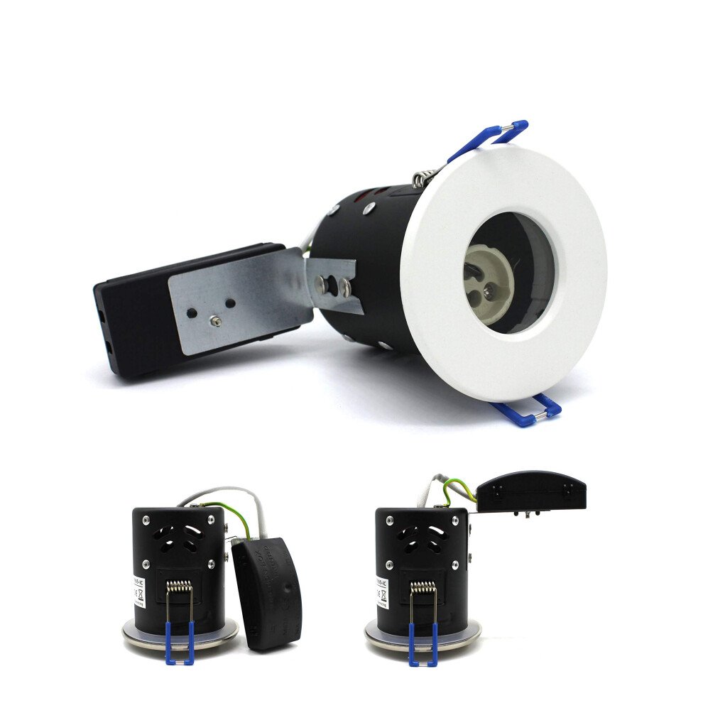 sanlumia 2 X LED Fire Rated Downlight Can GU10 Recessed Ceiling Twist & Lock Interchangeable Downlight IP65 White-image-OPC-PK55QNZ-NEW