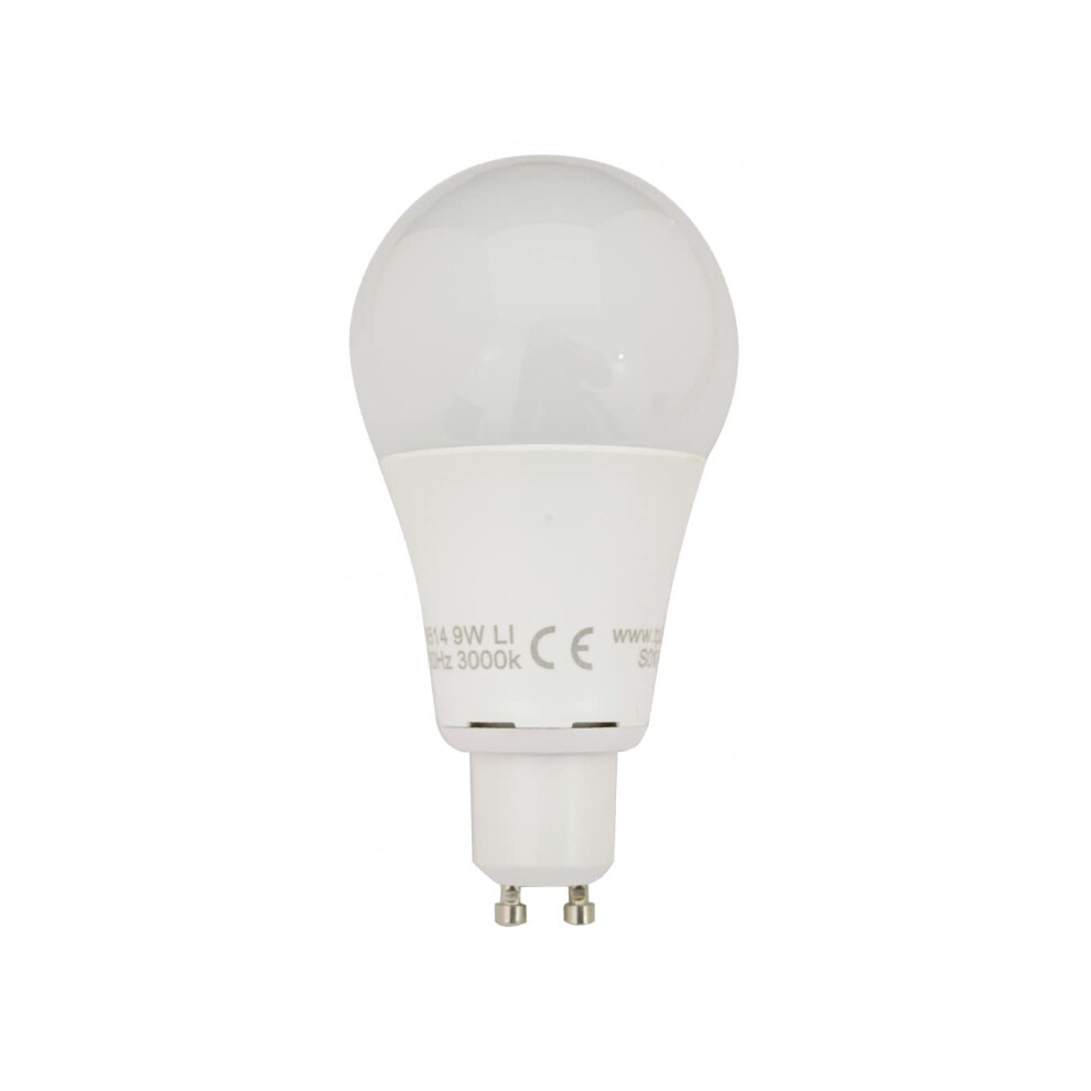 TP24 8514 Led GLS Frosted, 9w L1 / GU10, 3000K Warm White, 1000 Lumens, 240v (1)-image-OPC-PK55QR5-NEW