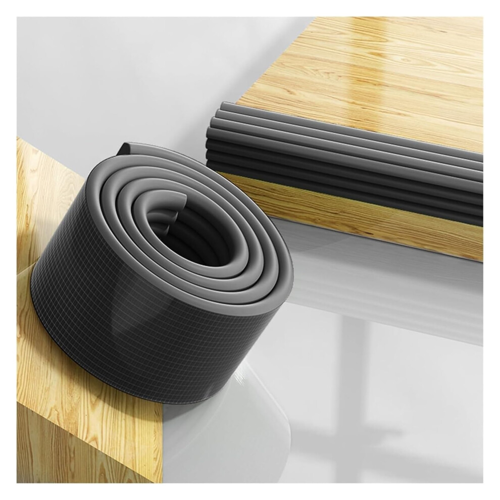 Schaumstoff-Isolierband Selbstklebend 10m Schwarz, Doppelseitiges Klebeband, Möbelpuffer, Eckenschutz, Kantenschutz