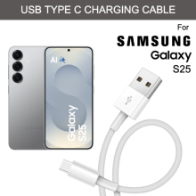 3M USB Type C Cable Charging Charger Lead White for Samsung Galaxy S25, S25 Ultra, S25 Plus