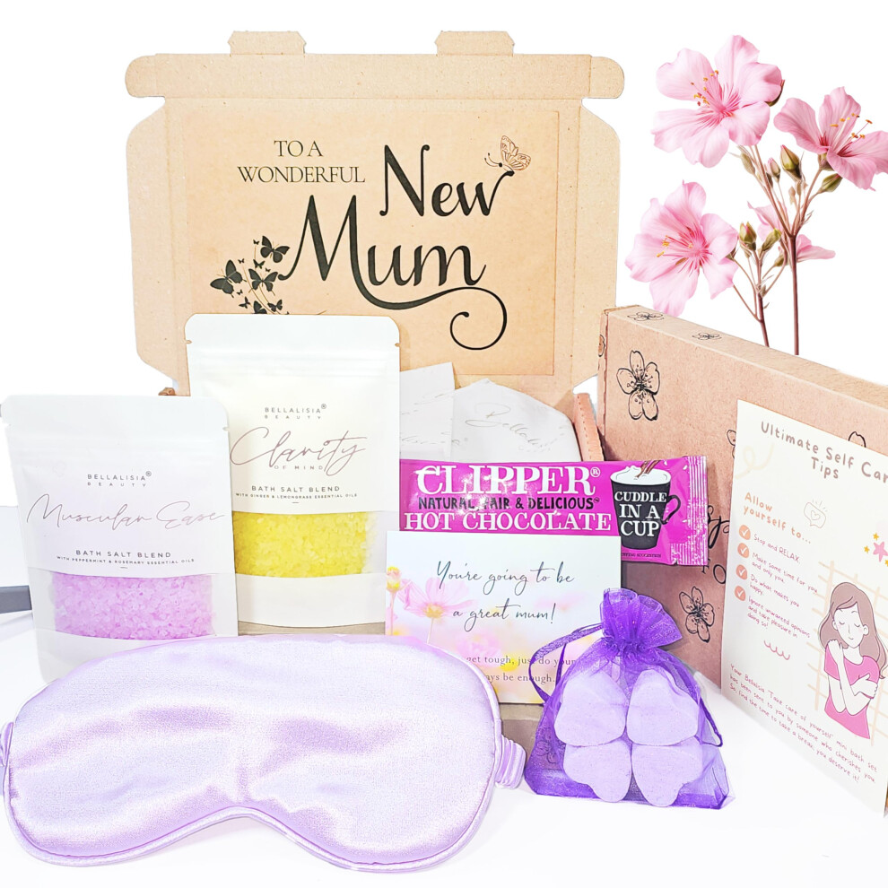 Bellalisia New Mum Pamper Kit, Relaxing New Mum Gifts, Ideal Baby Shower Gifts for Mum. New Mum Hamper Essentials, Pamper Presents for First Time Mum-image-OPC-PK55RKC-NEW