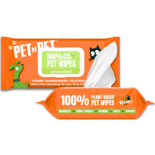 PET N PET Dog Wipes Thick 100% Plant Based Pet Wipes Dog & Cat Wipes, 100 Hypoallergenic Dog Wipes For Smelly Dogs, Puppy Wipes Premium Grooming Wipes
