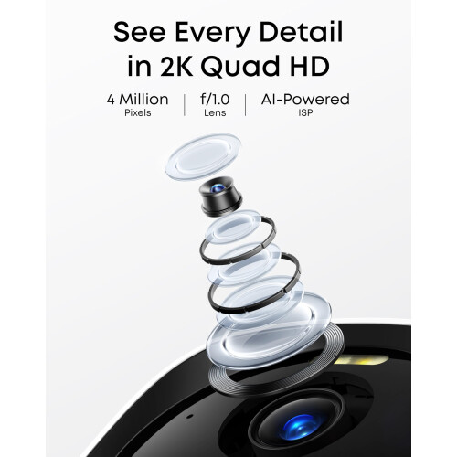 Eufy eufy Security eufyCam E40 Add-On Camera Solar Security Camera Outdoor Wireless, Continuous Power, 2K Resolution Home Security Camera, MaxColour Night 1