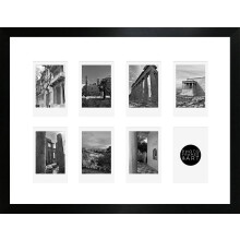 pf+a REAL GLASS Instax Mini Multi Photo Frame For 8 Photos - Black Multi Instax Mini Picture Frame