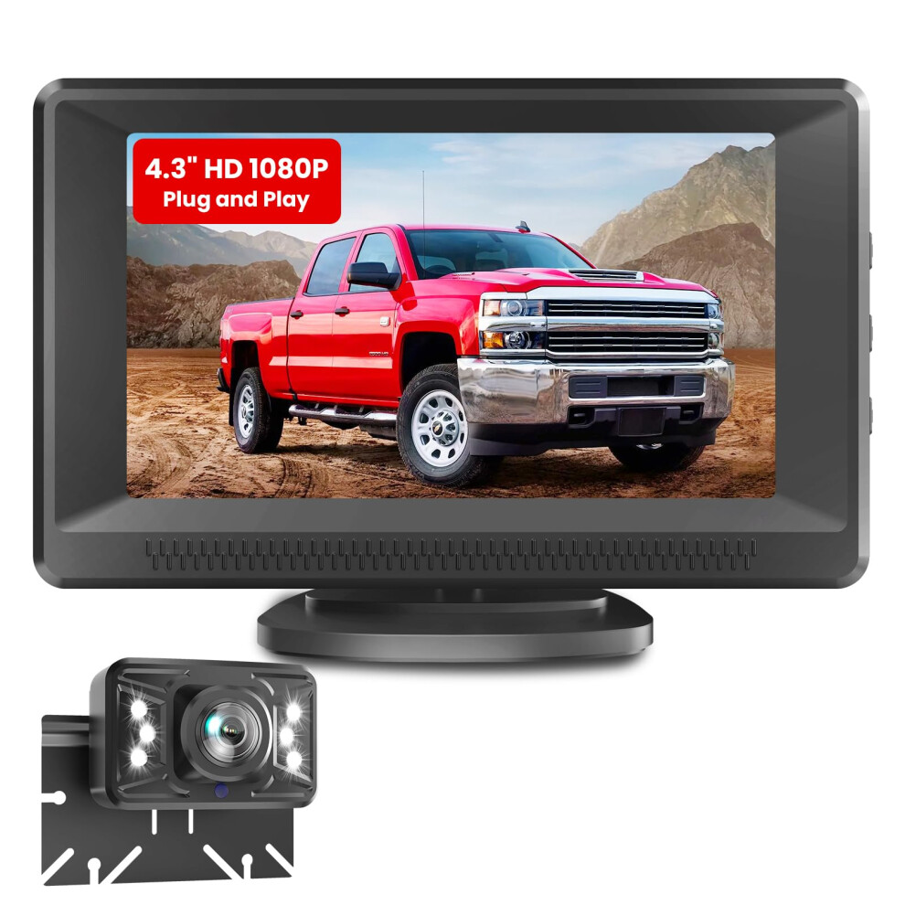 Photos - Reversing Camera AHD 1080P : Easy Install Plug-play No-Delay Super Night Vision with 6 LED Rear View Camera, IP69K Waterproof